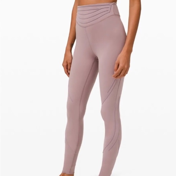 Lululemon Get in Line SHR Tight 28” Super Hi Rise Violet Verbena. - Picture 2 of 4
